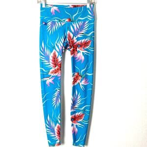 Aviator Nation Kauai Floral Leggings - Blue Multi - S